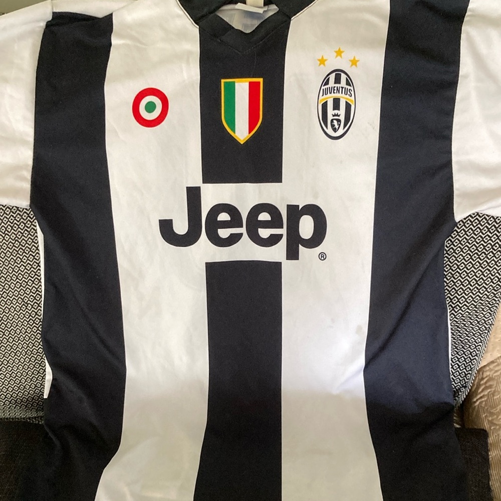 Pogbo Juventus Black and White Striped Jersey